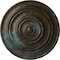 Ekena Millwork Classic Ceiling Medallion (Fits Canopies up to 4 1/8"), 13 1/4"OD x 1/2"P, Bronze Blue Patina CM13CLBBS - alternate 1